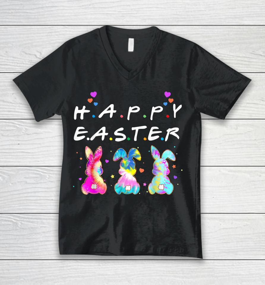 Happy Easter Cute Bunny Family Matching Easter Unisex V-Neck T-Shirt