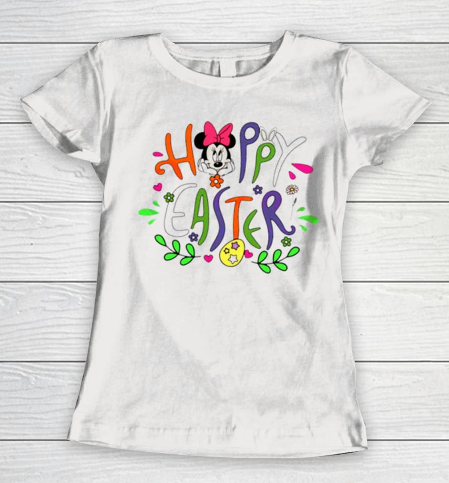 Happy Easter Cute Minnie Disney Women T-Shirt