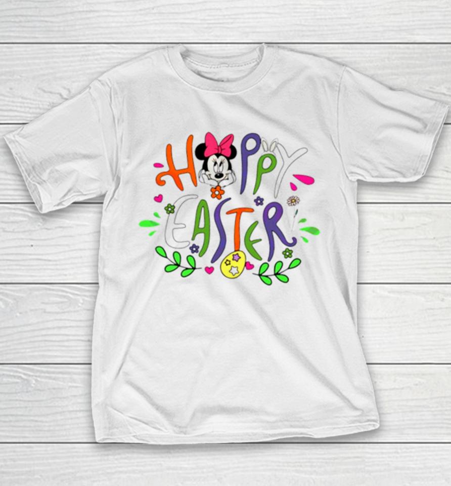 Happy Easter Cute Minnie Disney Youth T-Shirt
