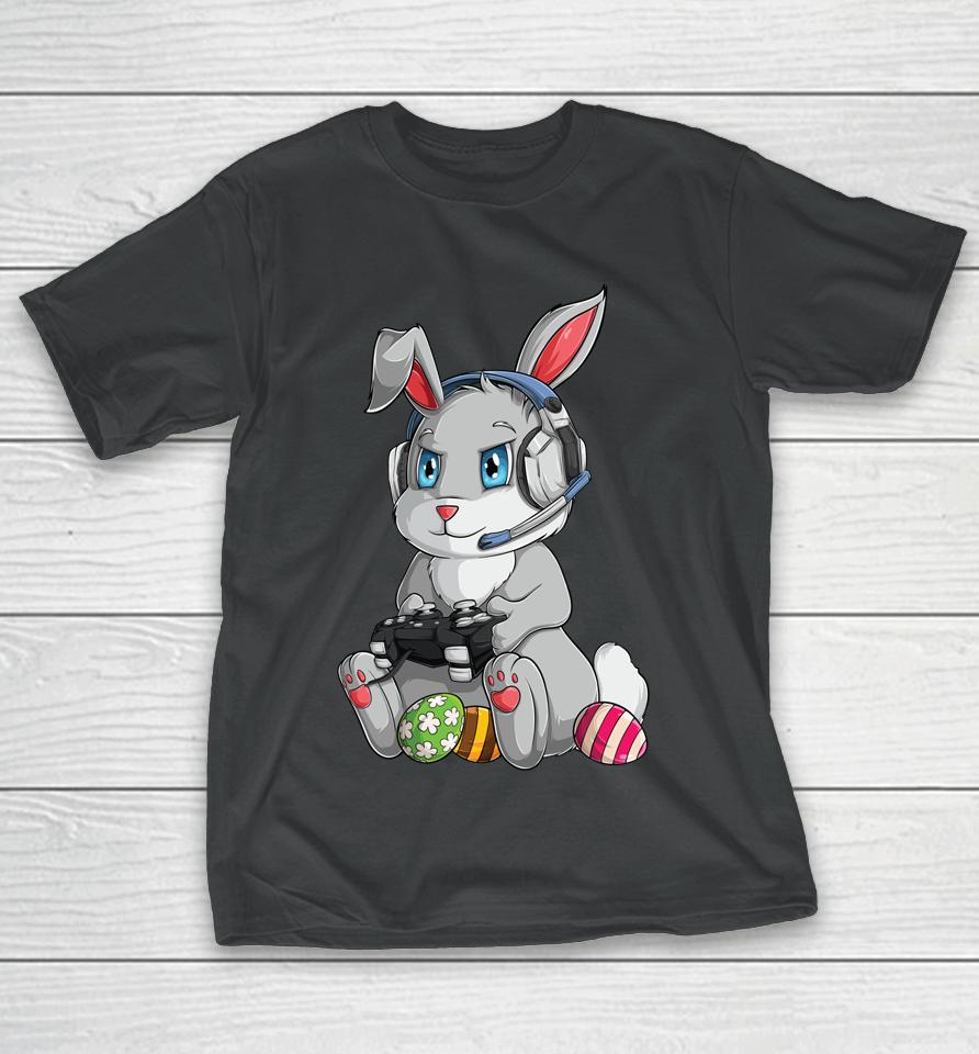 Happy Easter Day Bunny Egg Kids Gamer T-Shirt