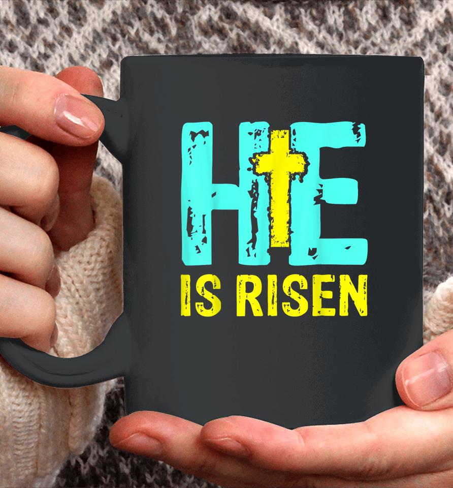 Happy Easter Day He Is Risen Christian Easter Coffee Mug