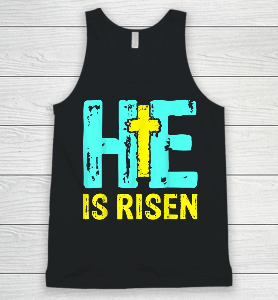 Happy Easter Day He Is Risen Christian Easter Unisex Tank Top