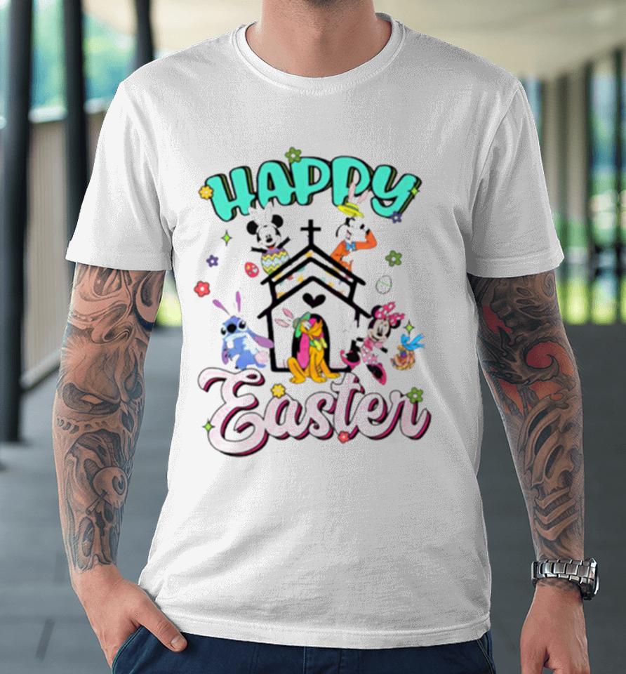 Happy Easter Disney Bunny Characters Premium T-Shirt
