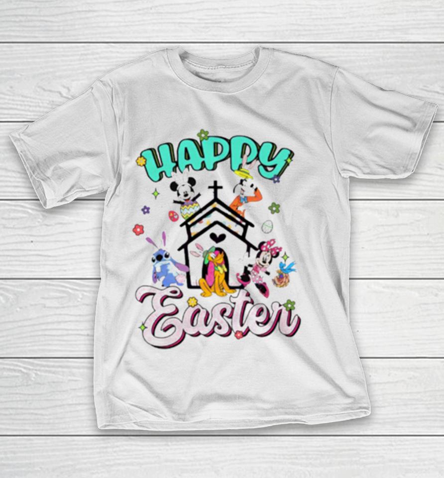 Happy Easter Disney Bunny Characters T-Shirt