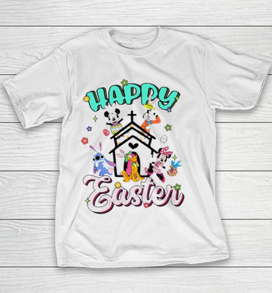 Happy Easter Disney Bunny Characters Youth T-Shirt
