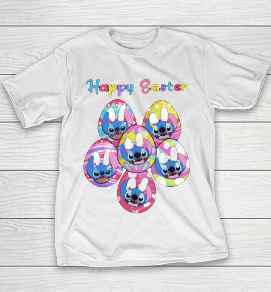 Happy Easter Disney Stitch Bunny Youth T-Shirt