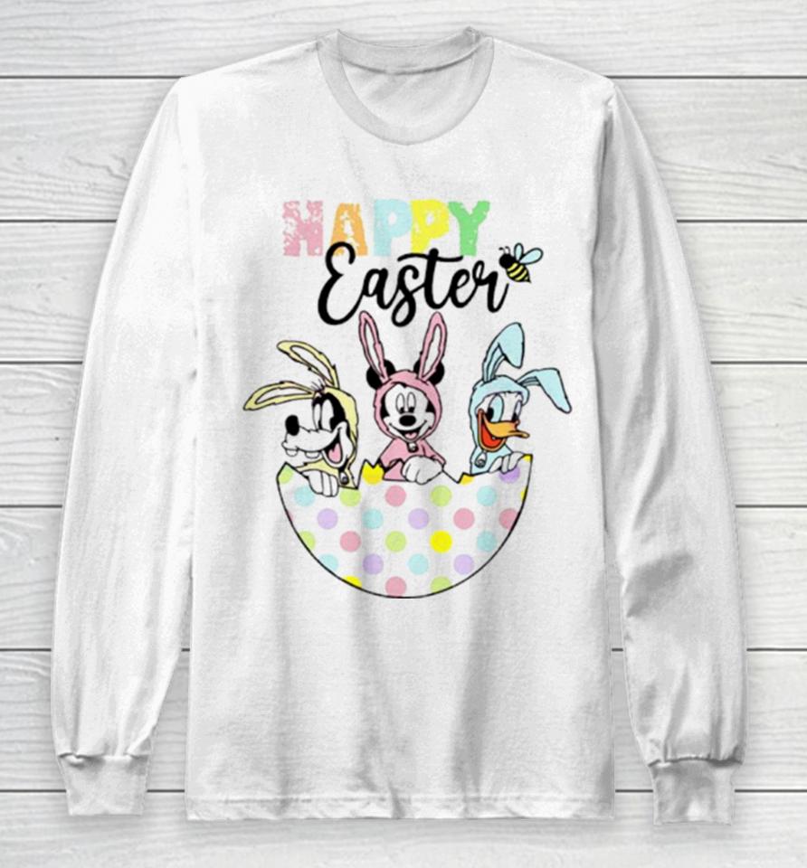 Happy Easter Minnie Friends Egg Long Sleeve T-Shirt