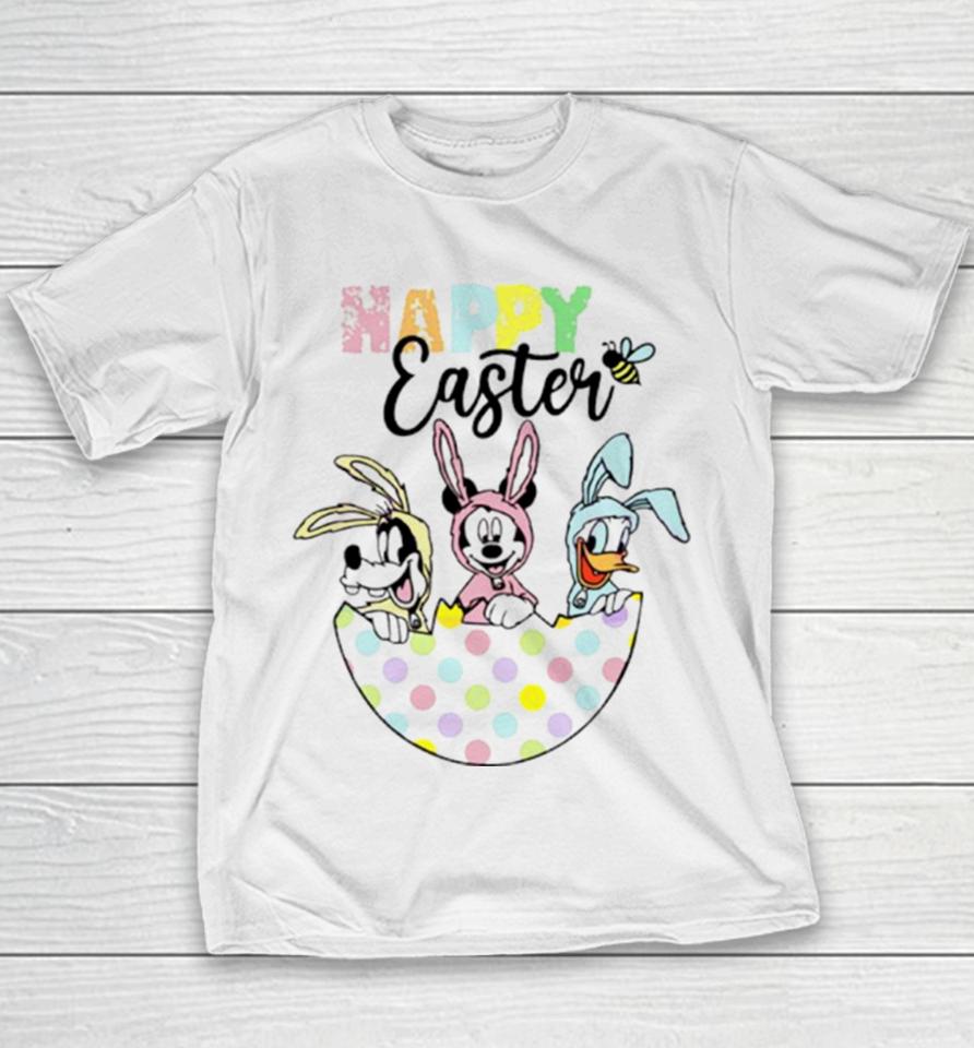 Happy Easter Minnie Friends Egg Youth T-Shirt