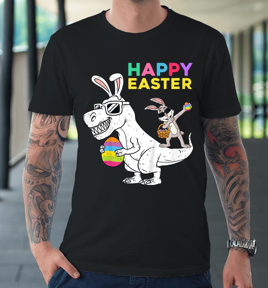 Happy Easter T Rex Dino Dabbing Rabbit Dab Kids Premium T-Shirt