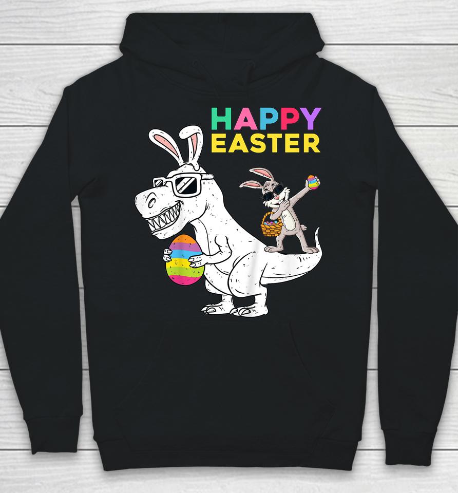 Happy Easter T Rex Dino Dabbing Rabbit Dab Kids Hoodie