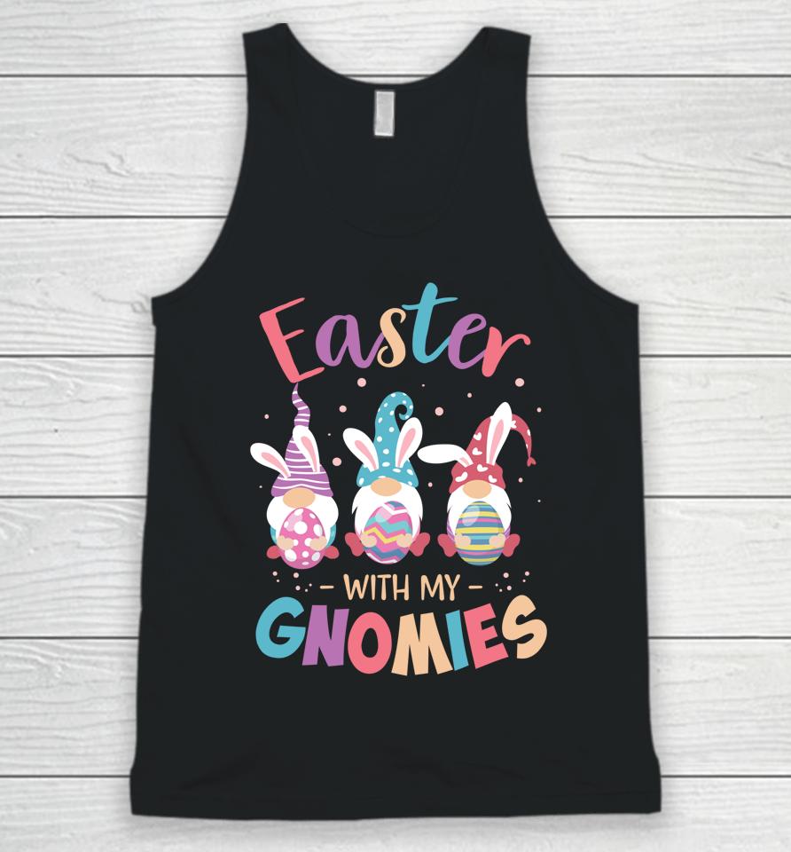 Happy Easter With My Gnomies Bunny Gnome Egg Teacher Unisex Tank Top