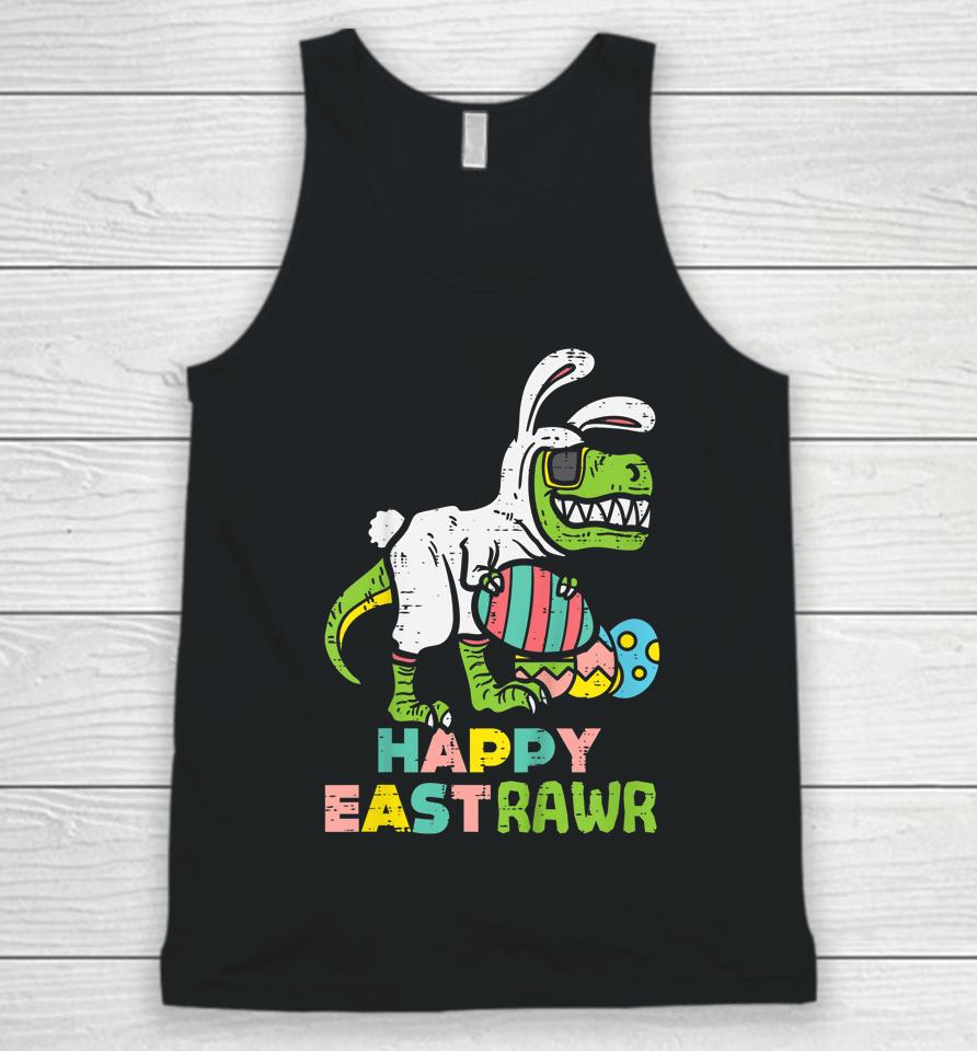 Happy Eastrawr Trex Easter Bunny Egg Funny Dinosaur Kids Easter Unisex Tank Top