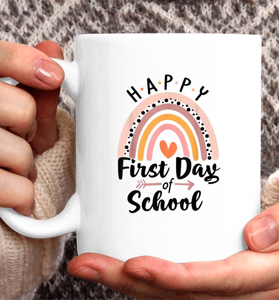 Happy First Day Of School Rainbow Cute Back To School Coffee Mug