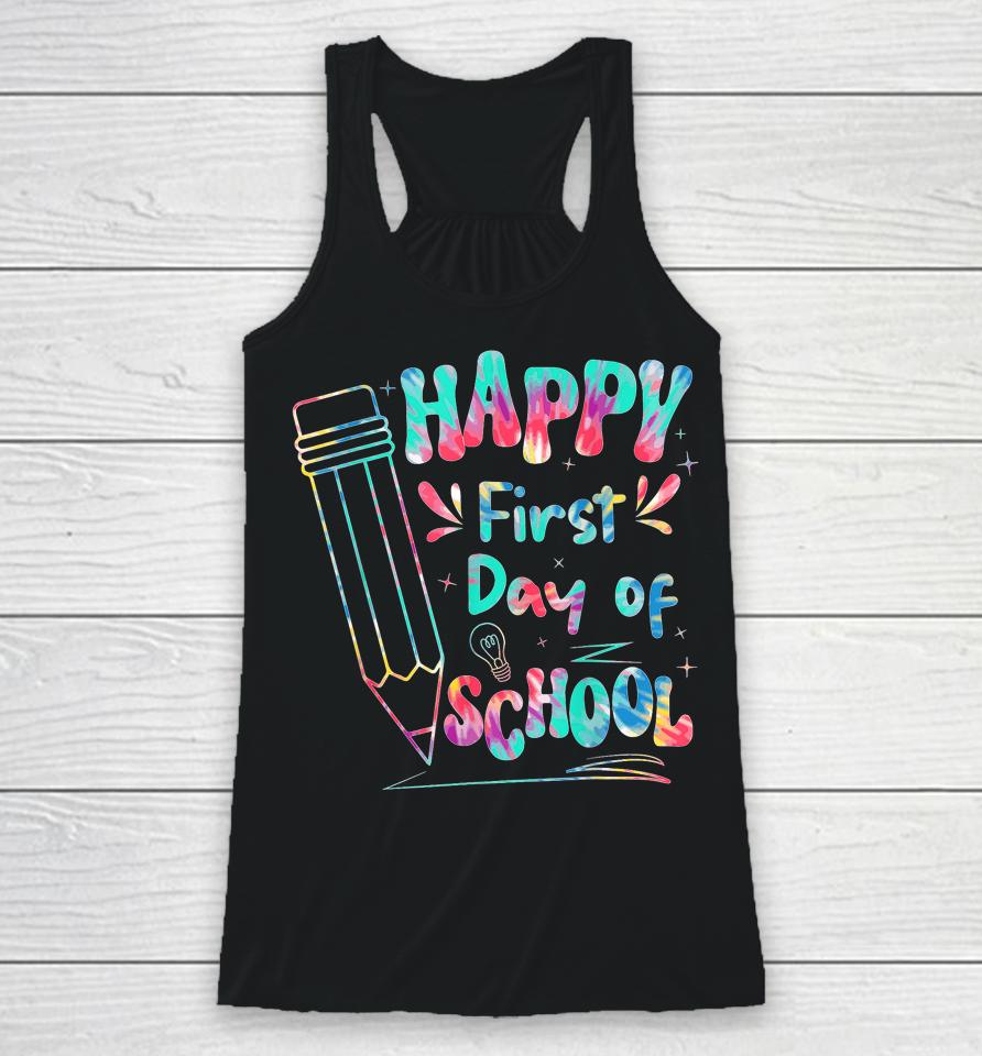 Happy First Day Of School Summer's Out For School Racerback Tank
