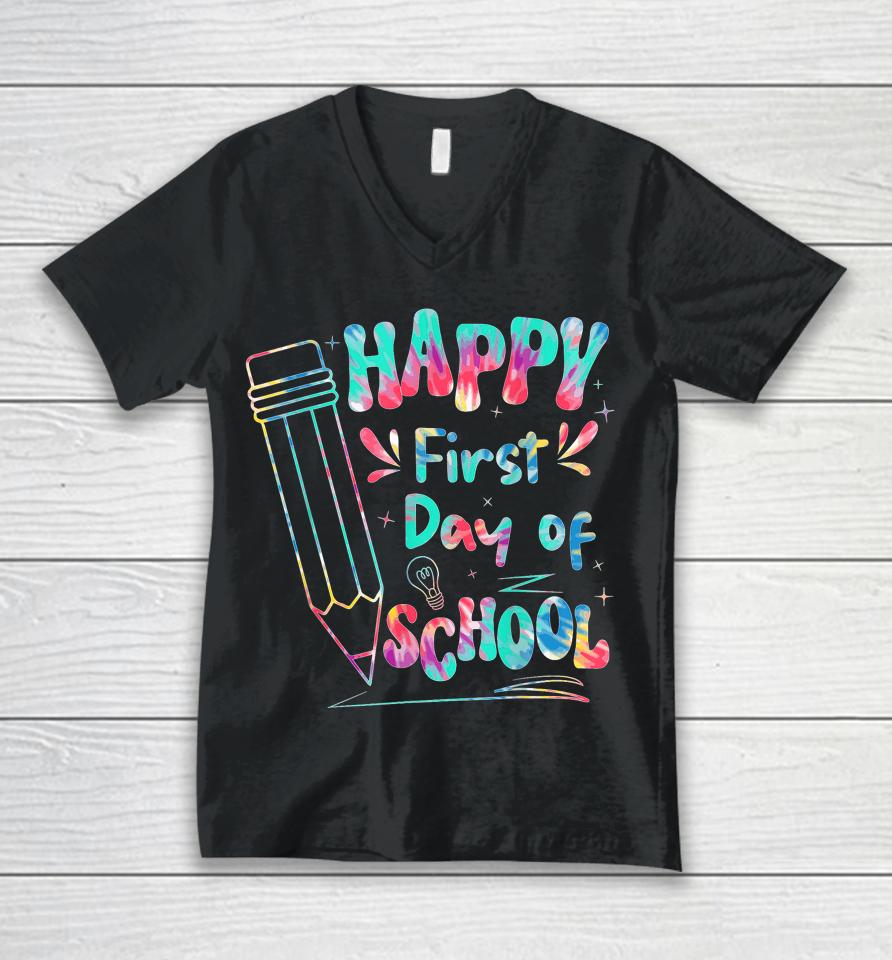 Happy First Day Of School Summer's Out For School Unisex V-Neck T-Shirt
