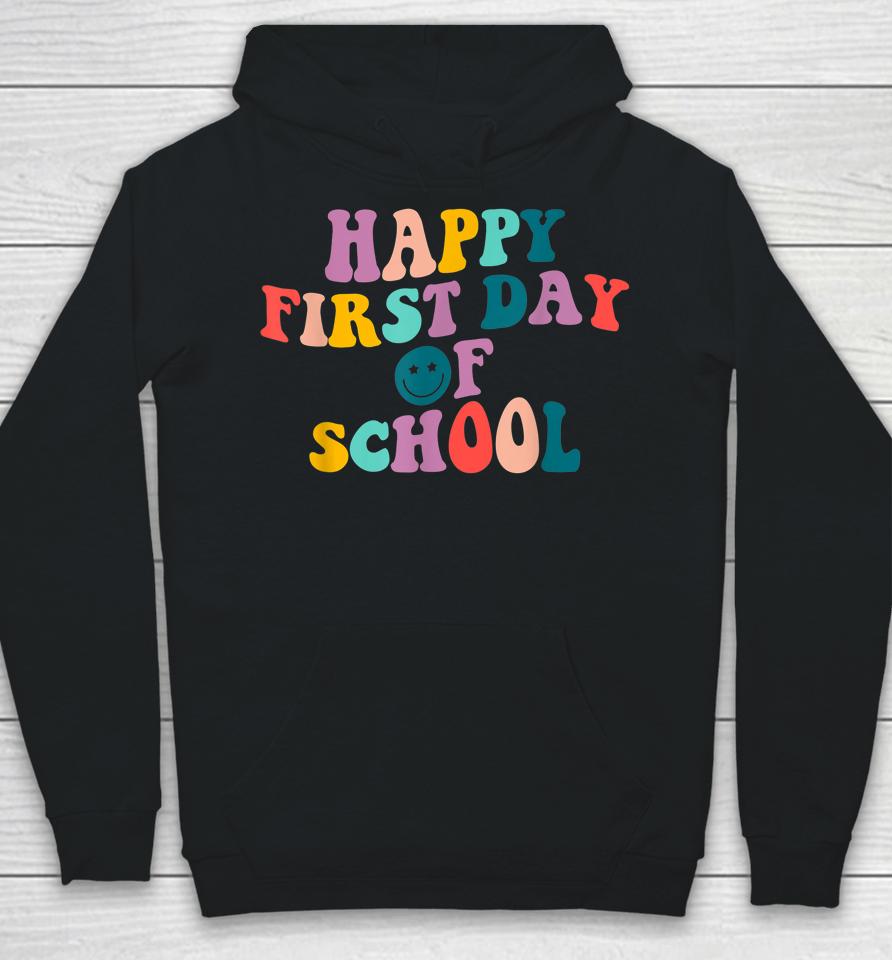 Happy First Day Of School Teacher Kid Welcome Back To School Hoodie
