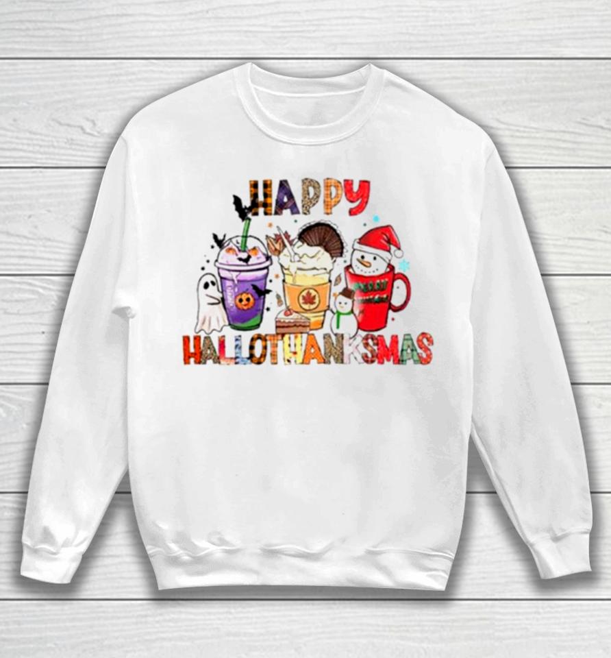 Happy Hallothanksmas Coffee Funny Sweatshirt