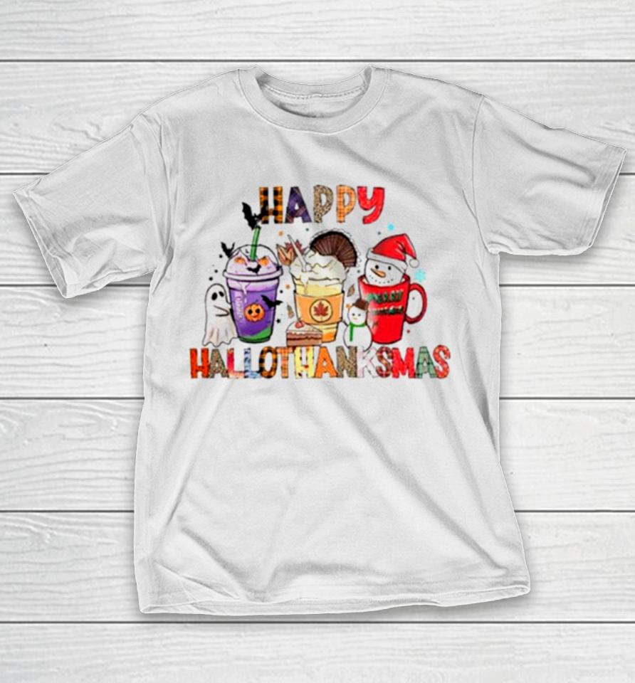 Happy Hallothanksmas Coffee Funny T-Shirt