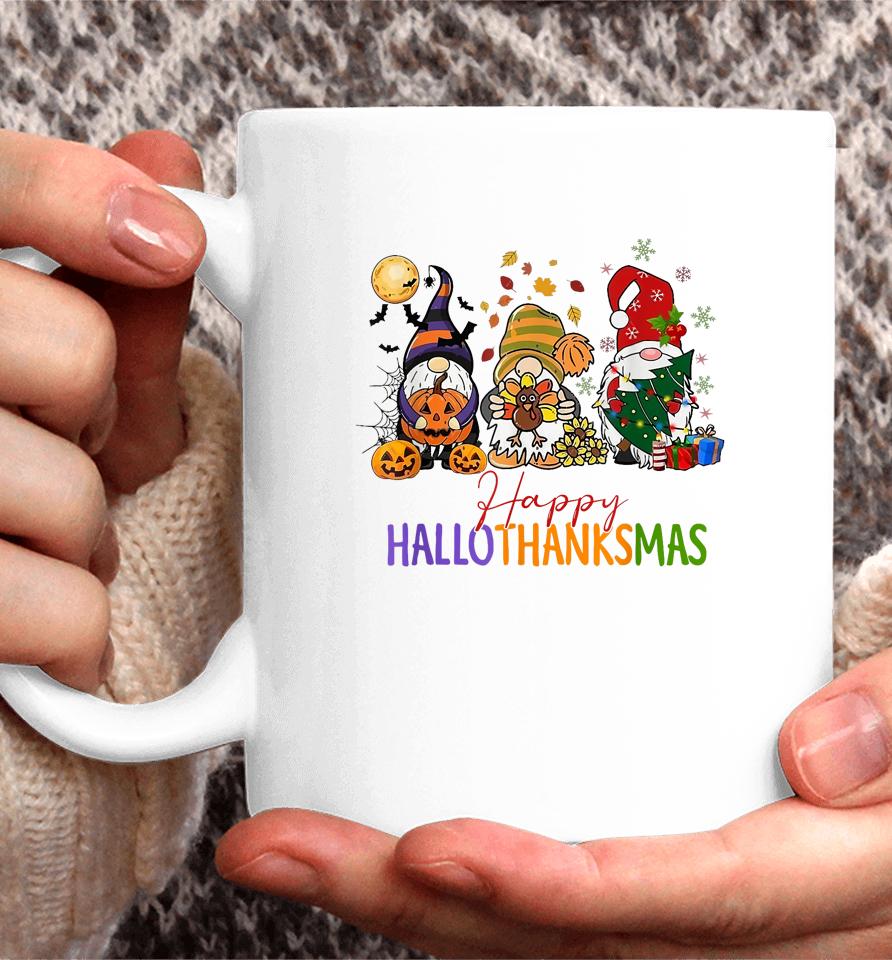 Happy Hallothanksmas Coffee Halloween Thanksgiving Christmas Coffee Mug