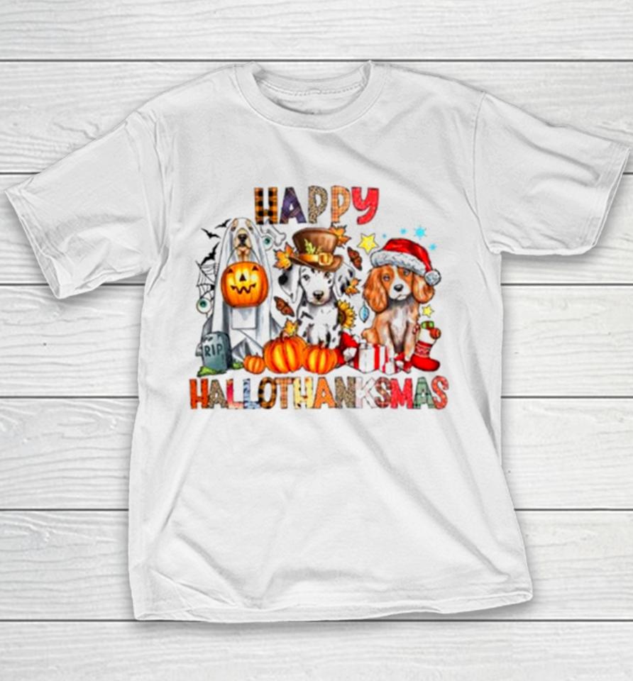 Happy Hallothanksmas Dog Lover Youth T-Shirt