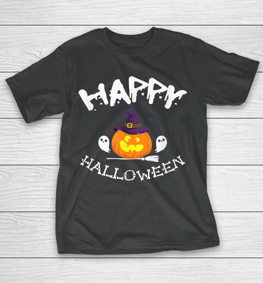 Happy Halloween Apparel Funny Pumpkin Gift T-Shirt