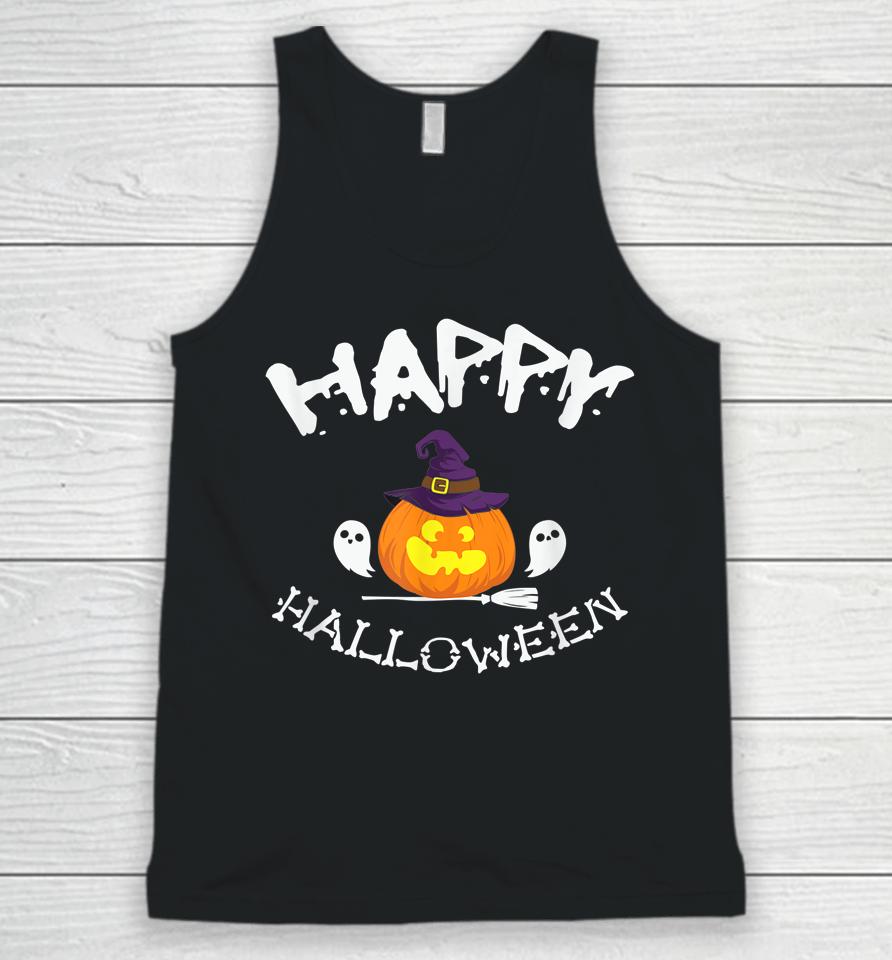 Happy Halloween Apparel Funny Pumpkin Gift Unisex Tank Top