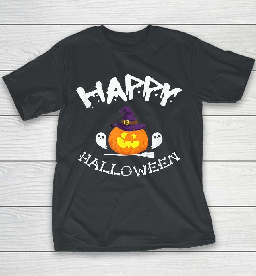 Happy Halloween Apparel Funny Pumpkin Gift Youth T-Shirt