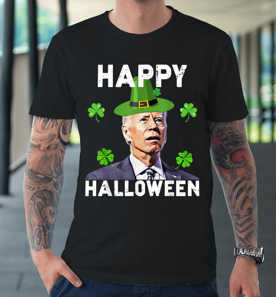 Happy Halloween Funny Joe Biden St Patrick's Day Vintage Premium T-Shirt