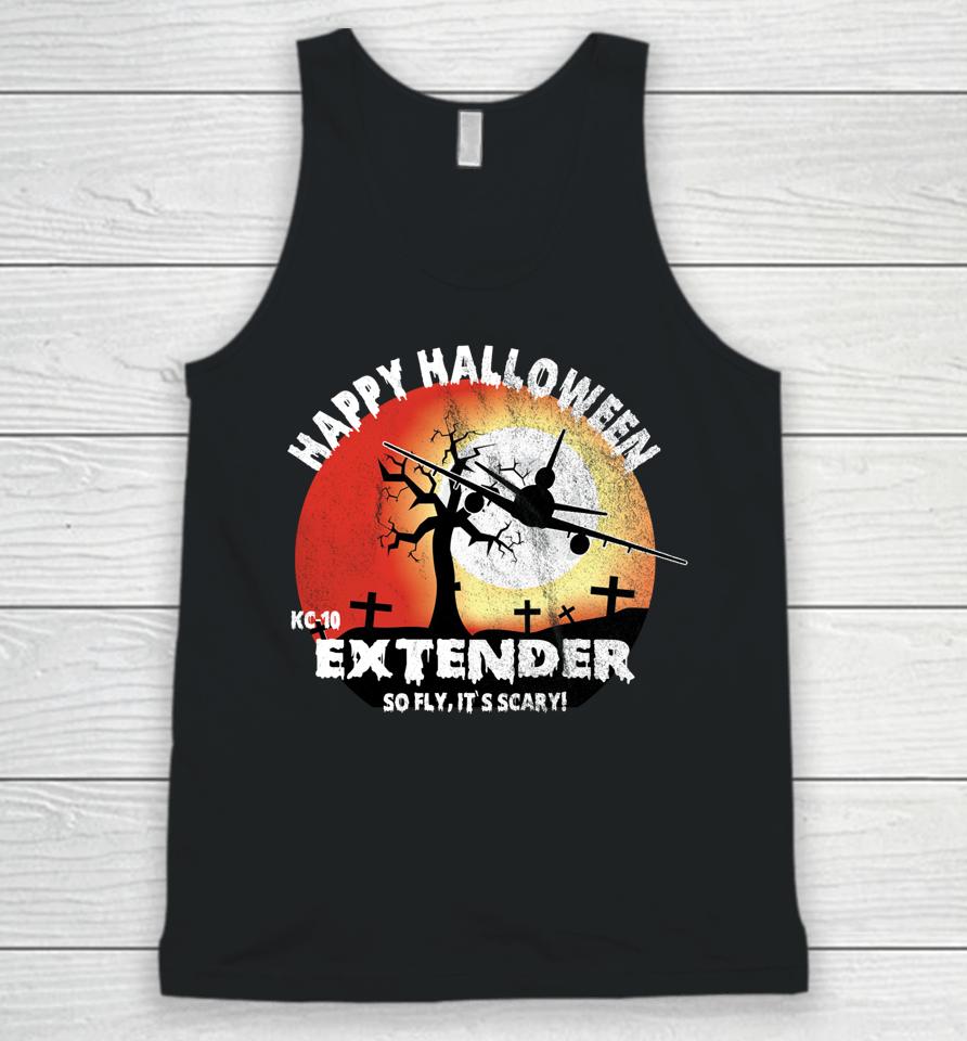 Happy Halloween Kc-10 Extender Airplane Orange Sunset Unisex Tank Top