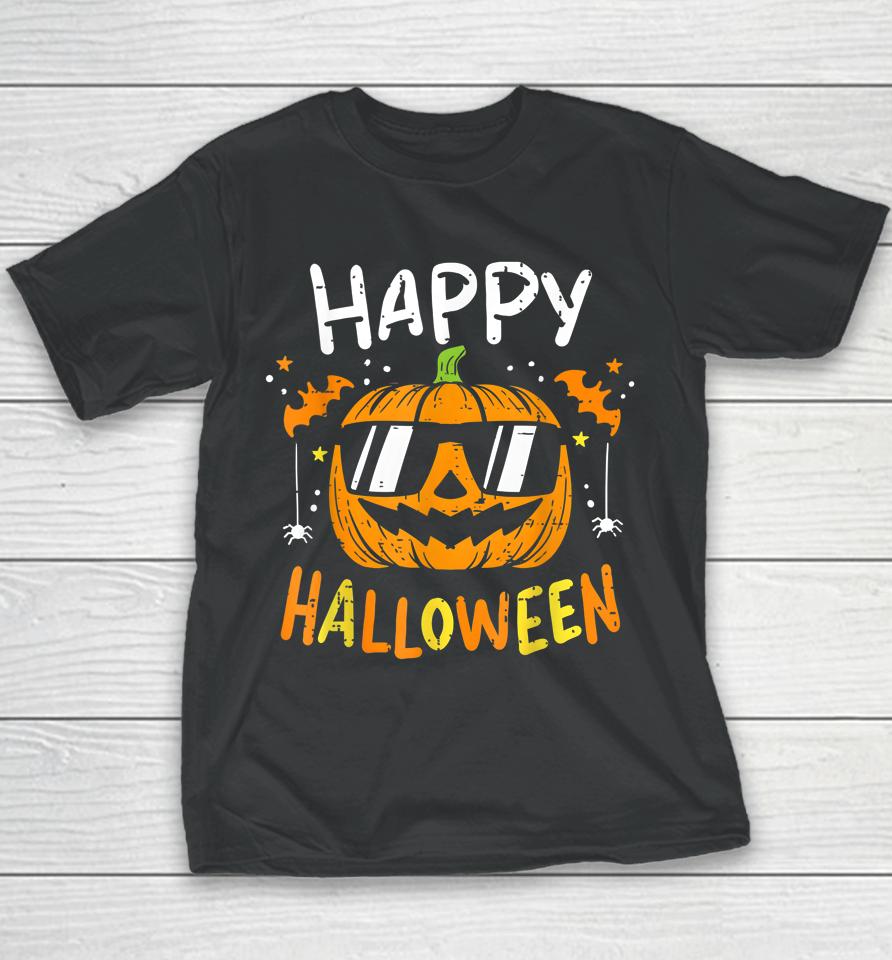 Happy Halloween Pumpkin Trick Or Treat For Toddler Boys Kids Youth T-Shirt