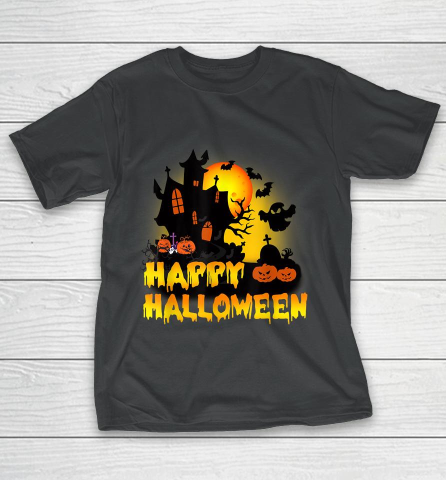 Happy Halloween Pumpkins House T-Shirt