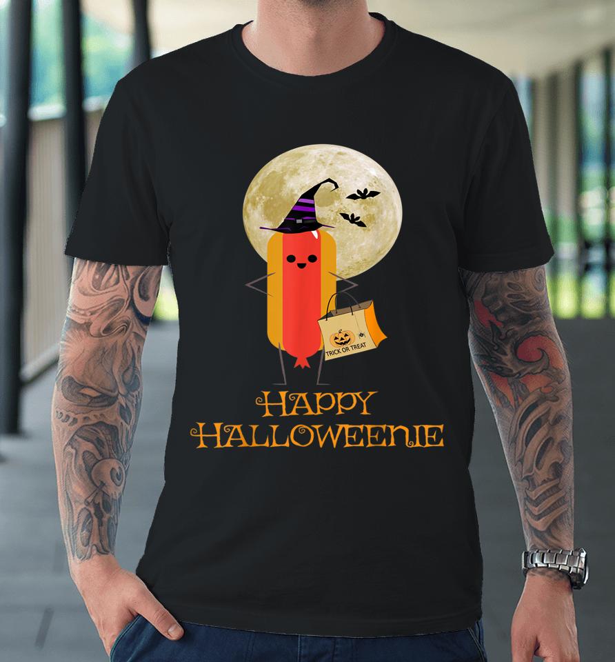 Happy Halloweenie Funny Hot Dog Halloween Premium T-Shirt