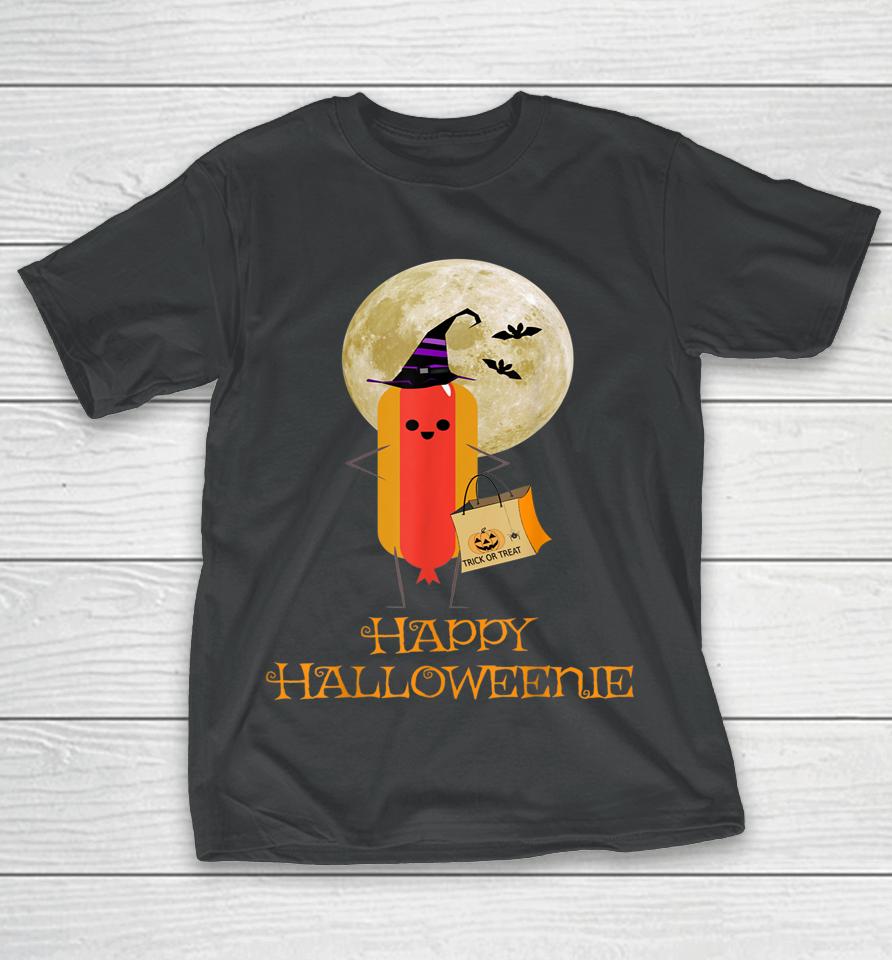 Happy Halloweenie Funny Hot Dog Halloween T-Shirt