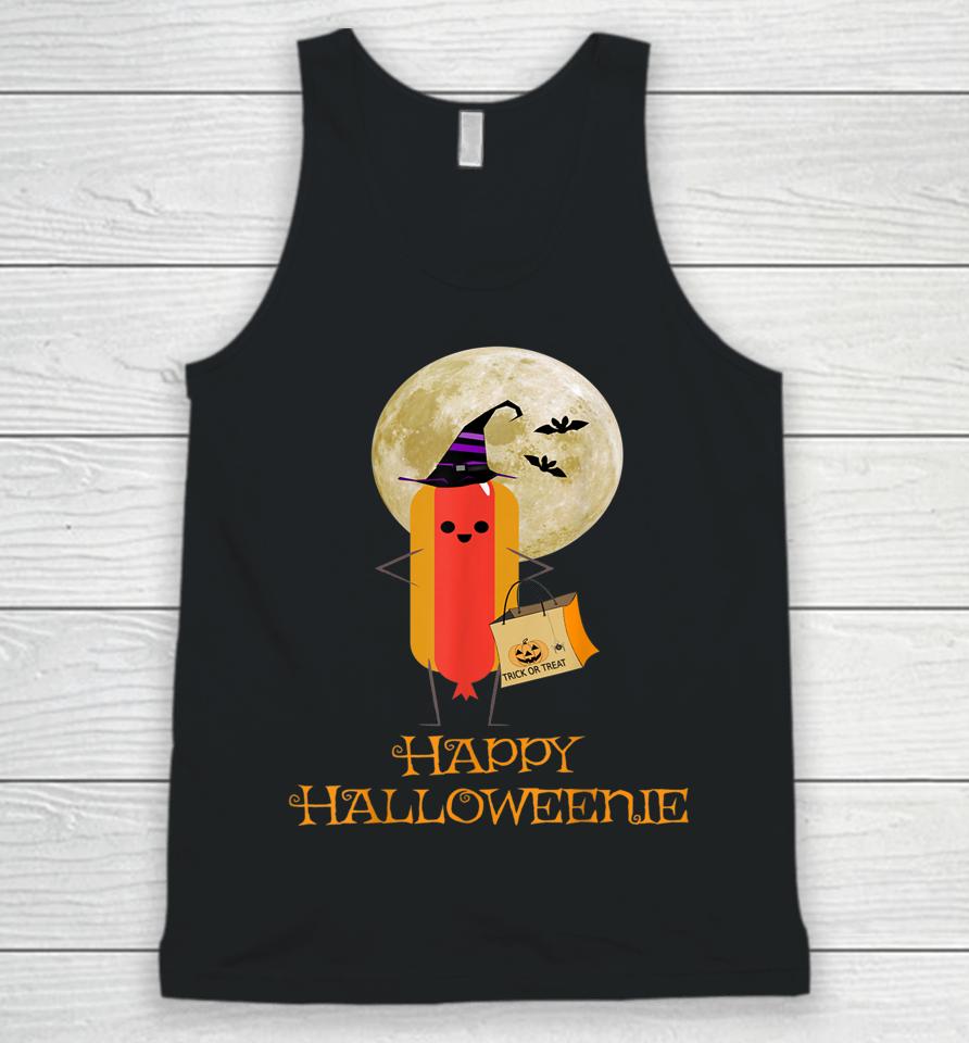 Happy Halloweenie Funny Hot Dog Halloween Unisex Tank Top