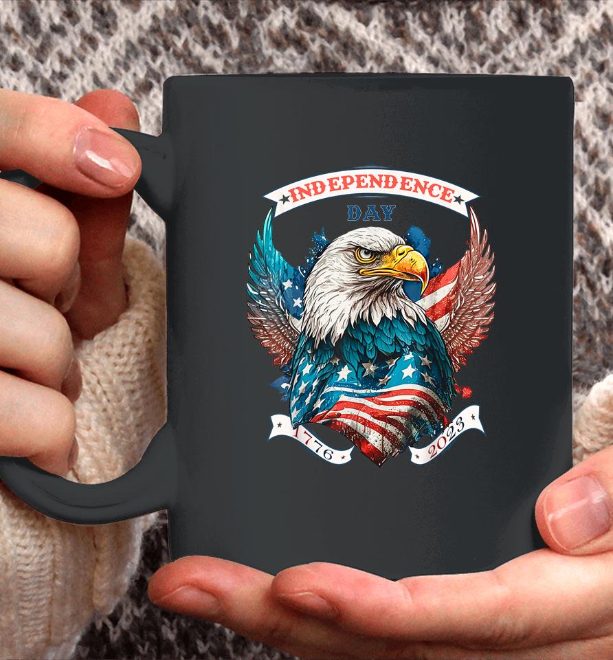 Happy Independence Day American Eagle &Amp; Usa Flag 4Th Of July Coffee Mug