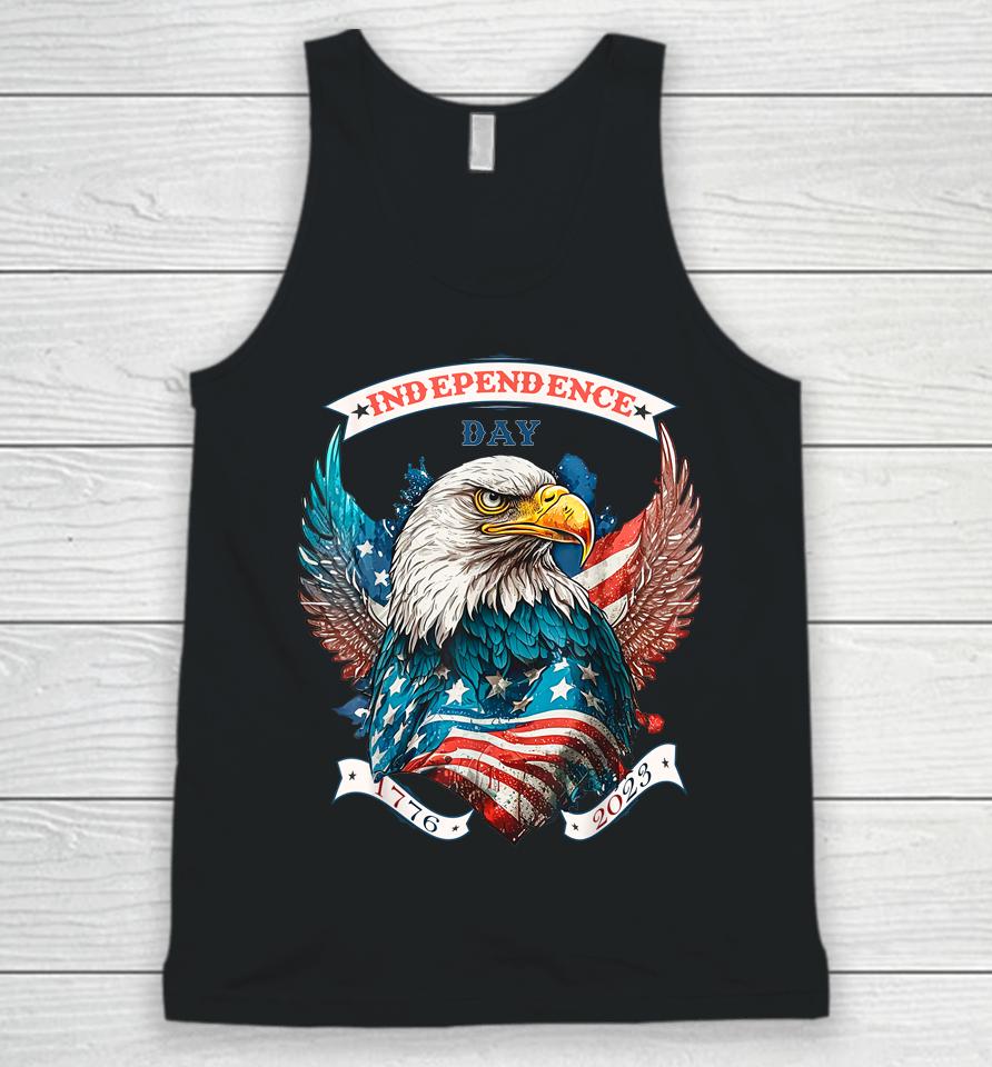 Happy Independence Day American Eagle &Amp; Usa Flag 4Th Of July Unisex Tank Top