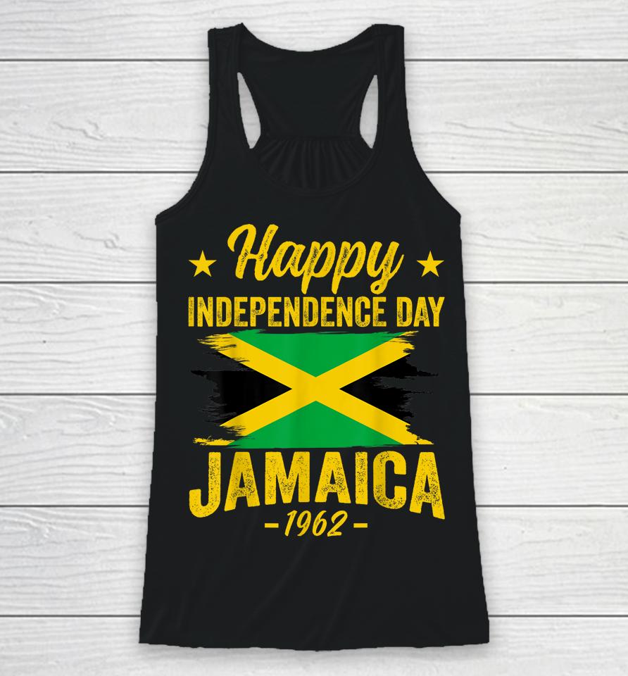 Happy Independence Day Jamaica 1962 Proud Jamaican Racerback Tank