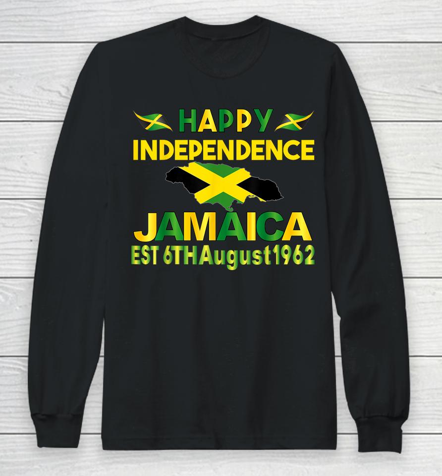 Happy Independence Jamaica Day Jamaican Flag 1962 Long Sleeve T-Shirt