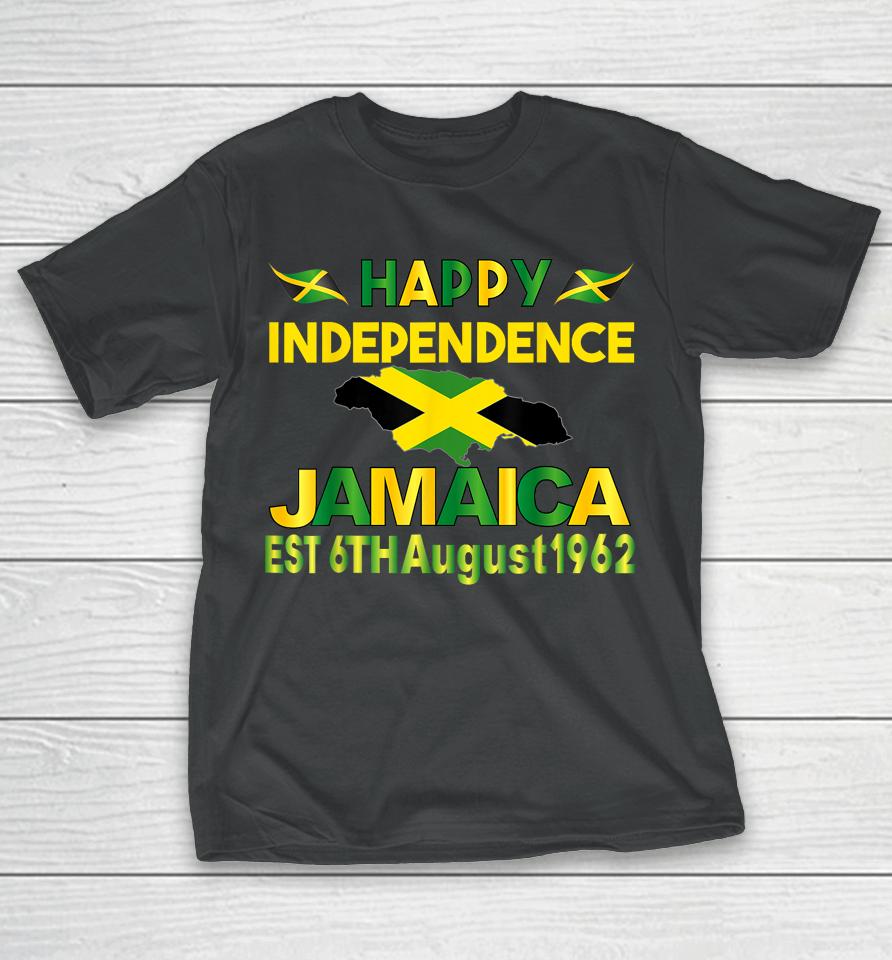 Happy Independence Jamaica Day Jamaican Flag 1962 T-Shirt