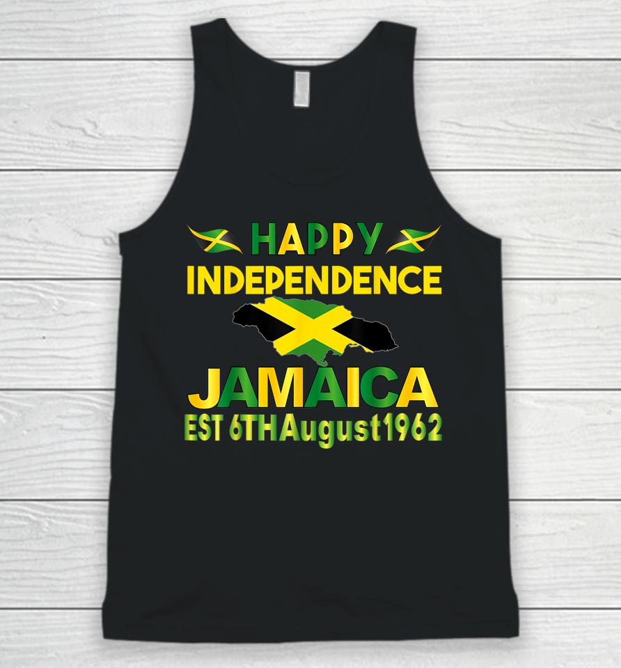 Happy Independence Jamaica Day Jamaican Flag 1962 Unisex Tank Top