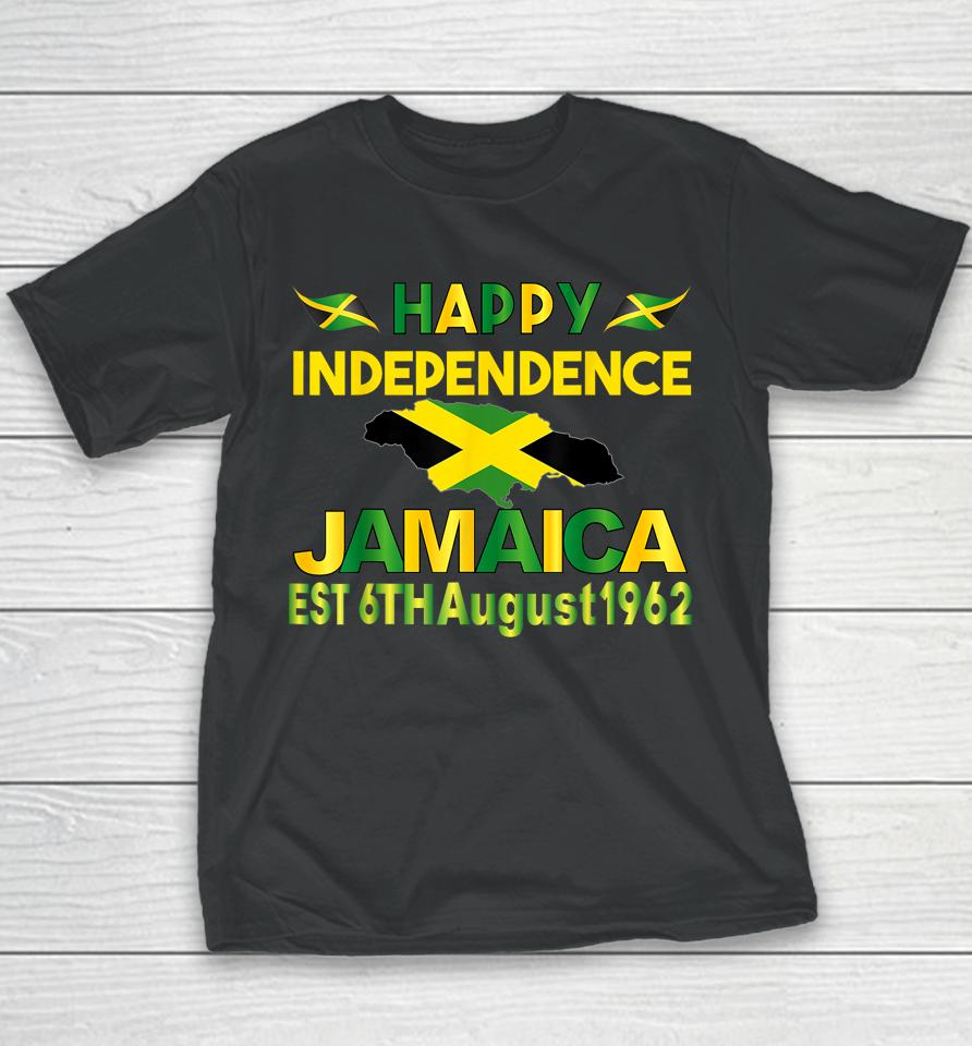 Happy Independence Jamaica Day Jamaican Flag 1962 Youth T-Shirt