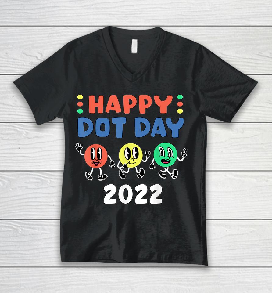Happy International Dot Day 2022 Polka Dot Unisex V-Neck T-Shirt