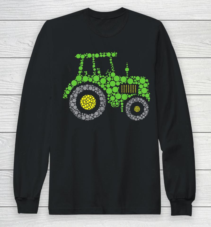 Happy International Dot Day 2024 Cute Tractor Long Sleeve T-Shirt