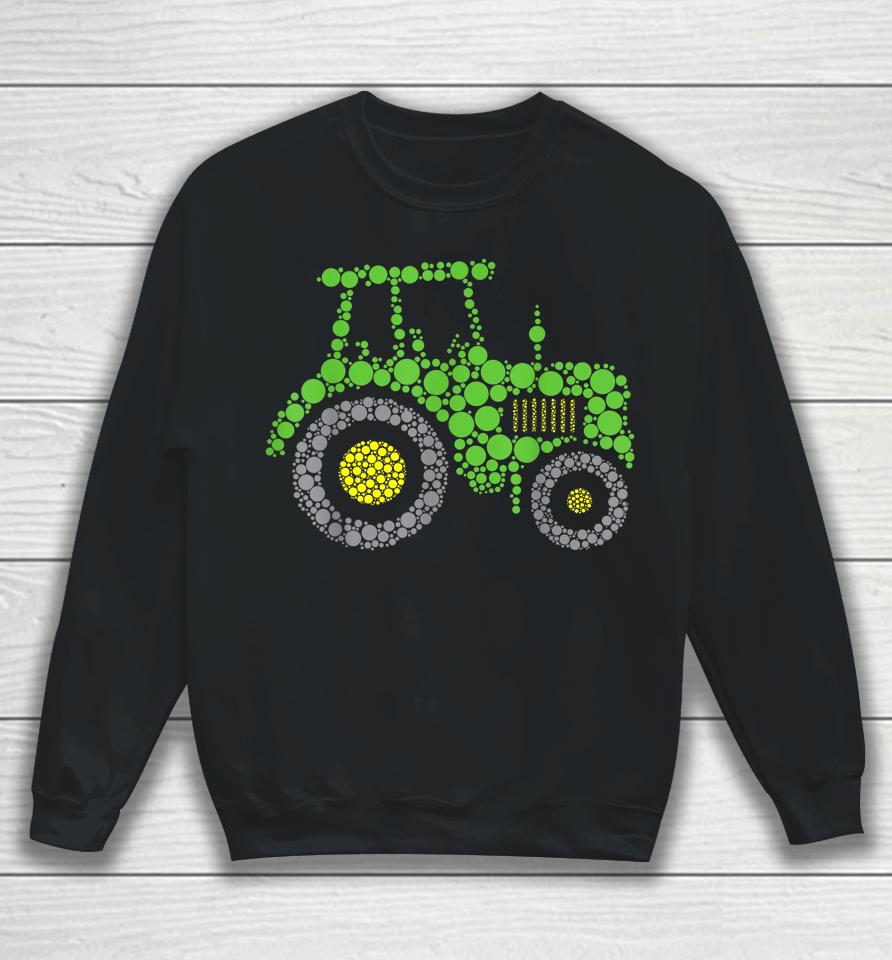 Happy International Dot Day 2024 Cute Tractor Sweatshirt