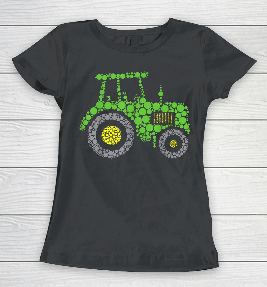 Happy International Dot Day 2024 Cute Tractor Women T-Shirt