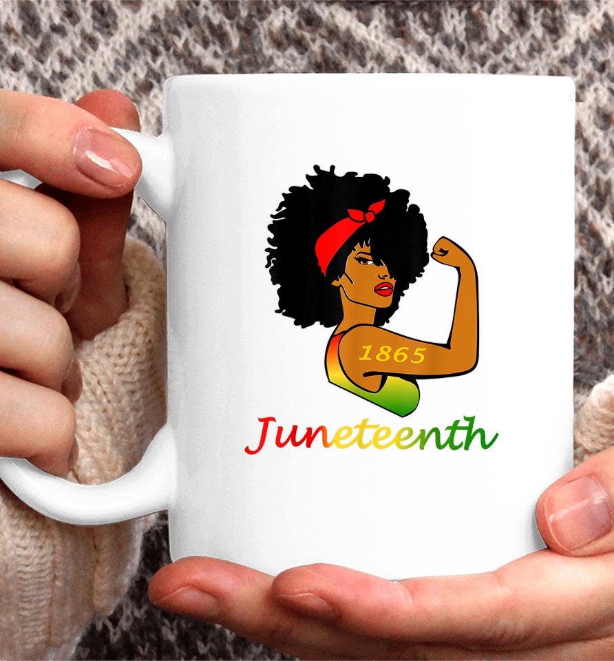 Happy Juneteenth Is My Independence Day Free Black Women Coffee Mug