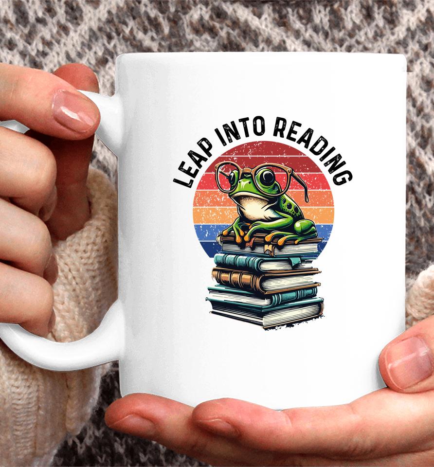 Happy Leap Day Teacher, Leap Into Reading Leap Day 2024 Coffee Mug