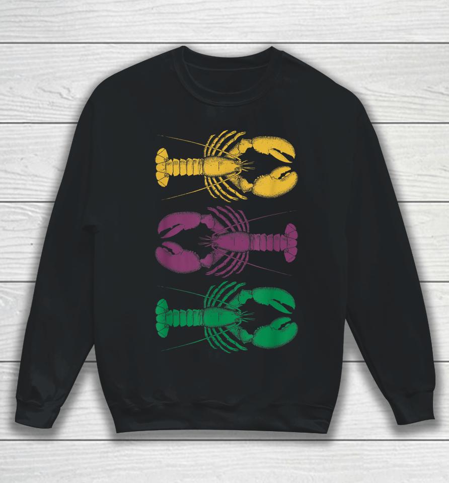 Happy Mardi Gras 2024 Crawfish Matching Party Vintage Sweatshirt