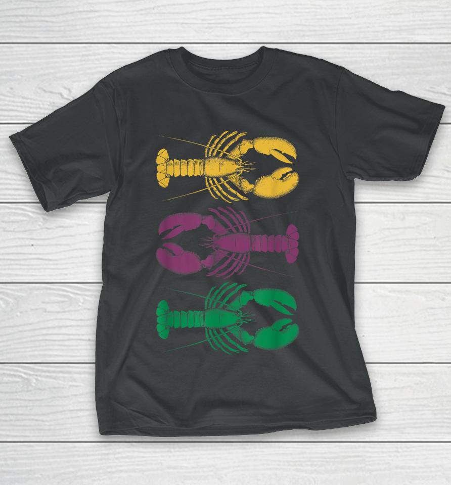 Happy Mardi Gras 2024 Crawfish Matching Party Vintage T-Shirt