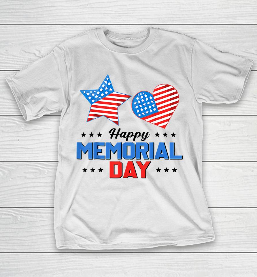 Happy Memorial Day 4Th Of July American Flag Patriotic T-Shirt
